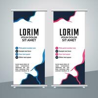 professional business roll up display standee template design vector