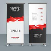 professional business roll up display standee template design vector