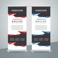 business roll up banner design display standee for presentation purpose vector