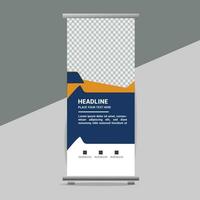 business roll up banner design display standee for presentation purpose vector