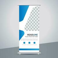 business roll up banner design display standee for presentation purpose vector