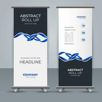 professional business roll up display standee template design vector