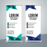 professional business roll up display standee template design vector