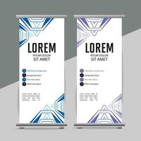 professional business roll up display standee template design vector