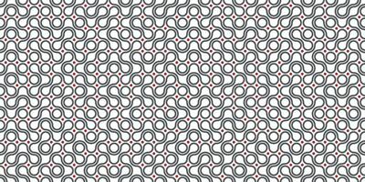 Seamless pattern with circle connect shape. Metaball dots icon. Integration technology symbols. Abstract point movement. Transition round blobs. Vector texture illustration Isolated white background.