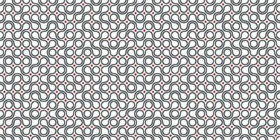 Seamless pattern with circle connect shape. Metaball dots icon. Integration technology symbols. Abstract point movement. Transition round blobs. Vector texture illustration Isolated white background.