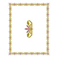 Vintage floral classic calligraphic retro vignette scroll frames ornamental design elements black and color set isolated vector