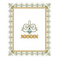 Vintage floral classic calligraphic retro vignette scroll frames ornamental design elements black and color set isolated vector