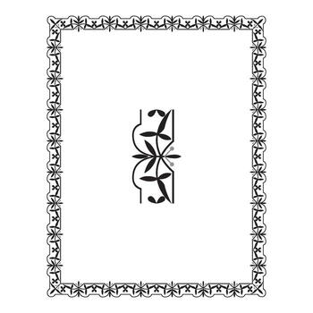 Vintage floral classic calligraphic retro vignette scroll frames ornamental design elements black and color set isolated vector