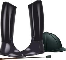 boots and riding hat vector