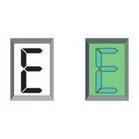 Art Digital Initial Caps Font Capital Letter E vector design