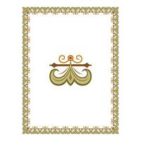Vintage floral classic calligraphic retro vignette scroll frames ornamental design elements black and color set isolated vector