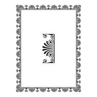 Vintage floral classic calligraphic retro vignette scroll frames ornamental design elements black and color set isolated vector