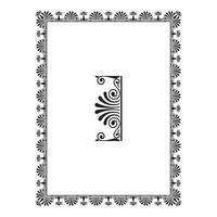 Vintage floral classic calligraphic retro vignette scroll frames ornamental design elements black and color set isolated vector