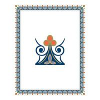 Vintage floral classic calligraphic retro vignette scroll frames ornamental design elements black and color set isolated vector