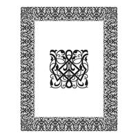Vintage floral classic calligraphic retro vignette scroll frames ornamental design elements black and color set isolated vector