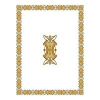 Vintage floral classic calligraphic retro vignette scroll frames ornamental design elements black and color set isolated vector