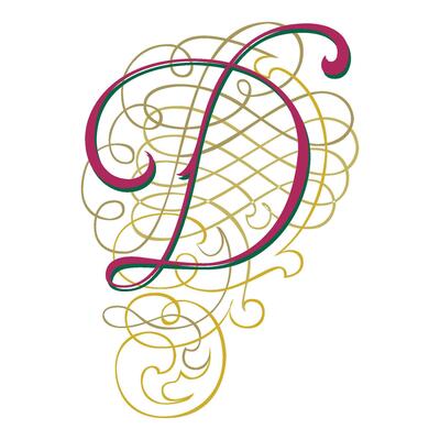 Fantasia Initial Caps Font Capital Letter D vector design