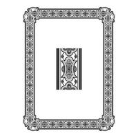Vintage floral classic calligraphic retro vignette scroll frames ornamental design elements black and color set isolated vector