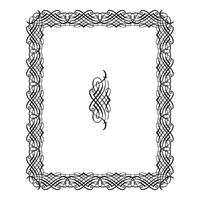 Vintage floral classic calligraphic retro vignette scroll frames ornamental design elements black and color set isolated vector