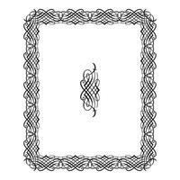 Vintage floral classic calligraphic retro vignette scroll frames ornamental design elements black and color set isolated vector