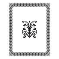 Vintage floral classic calligraphic retro vignette scroll frames ornamental design elements black and color set isolated vector