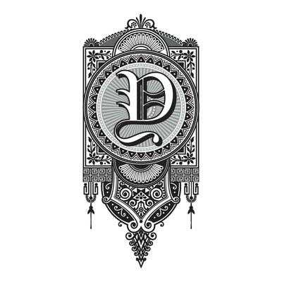 Art Marquesa Initial Caps Font Capital Letter Y vector design