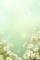 AI generated spring is a magic season. beautiful photorealistic wallpaper with copy space for text photo