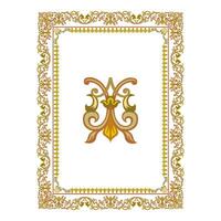 Vintage floral classic calligraphic retro vignette scroll frames ornamental design elements black and color set isolated vector
