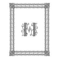 Vintage floral classic calligraphic retro vignette scroll frames ornamental design elements black and color set isolated vector