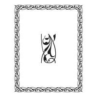 Vintage floral classic calligraphic retro vignette scroll frames ornamental design elements black and color set isolated vector