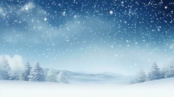 AI generated winter is a magic season. beautiful photorealistic wallpaper with copy space for text photo