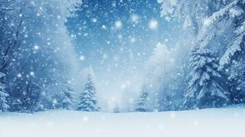 AI generated winter is a magic season. beautiful photorealistic wallpaper with copy space for text photo