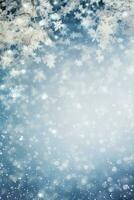 AI generated winter is a magic season. beautiful photorealistic wallpaper with copy space for text photo