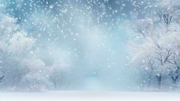 AI generated winter is a magic season. beautiful photorealistic wallpaper with copy space for text photo