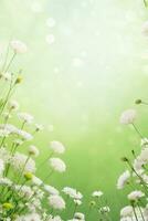 AI generated spring is a magic season. beautiful photorealistic wallpaper with copy space for text photo