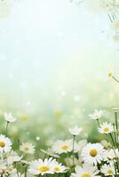 AI generated spring is a magic season. beautiful photorealistic wallpaper with copy space for text photo