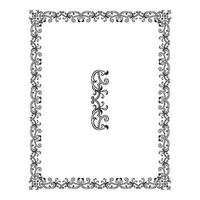 Vintage floral classic calligraphic retro vignette scroll frames ornamental design elements black and color set isolated vector