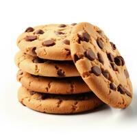 AI generated Cookies with chocolate chips isolated photo