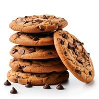 AI generated Cookies with chocolate chips isolated photo