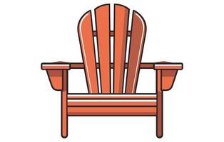 Adirondack chair Hand drawn vector illustration