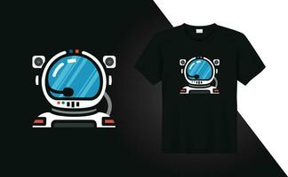 Astronomy Helmet vector t shirt design mockup template.