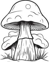 mushroom coloring pages free printable coloring pages vector