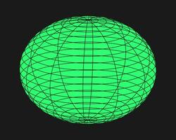 Cyber geometry y2k element. Cyberpunk shape. Isolated style on black background. Vector trendy illustration.