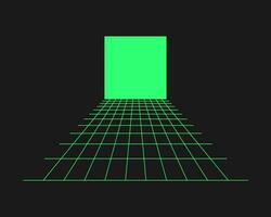 Cyber geometry y2k element. Cyberpunk shape. Isolated style on black background. Vector trendy illustration.