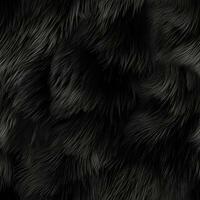 AI Generated Seamless pattern. Black fur texture. Natural fur. AI generation. photo