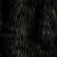 AI Generated Seamless pattern. Black fur texture. Natural fur. AI generation. photo