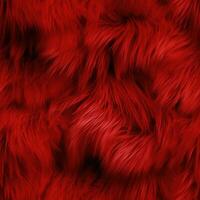 AI Generated Seamless pattern. Red fur texture. Natural fur. AI generation. photo