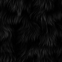 AI Generated Seamless pattern. Black fur texture. Natural fur. AI generation. photo