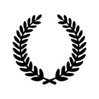 Wreath icon. Laurel wreath icon isolated on white background. Victory symbol, triumph and rewarding. Vector illustration